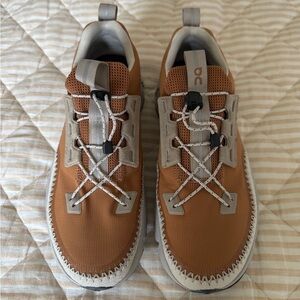 On Running Brown and Gray Athletic Shoes